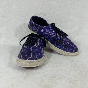 VANS Low Top Purple Lightning Skate Shoes Women’s 9 Men's Size 7.5 TC6D